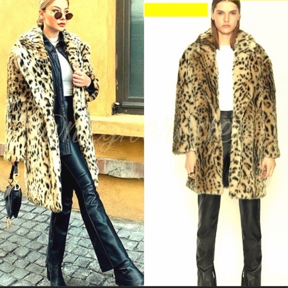 Animal print coat